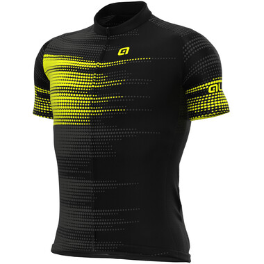 ALE CYCLING TURBO Short-Sleeved Jersey Black/Yellow 2023 0